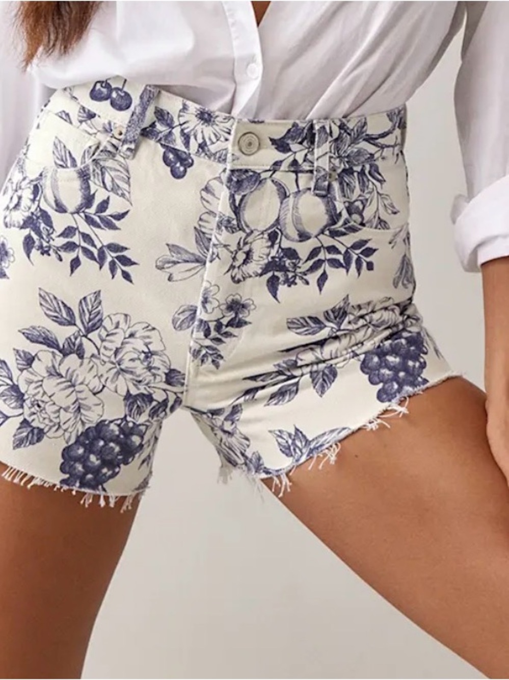 Reformation Charlie Toile High-Rise Jeans Shorts